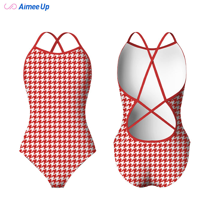 Children's training swimsuit-Houndstooth