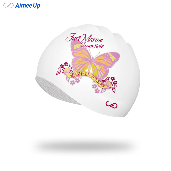 Swimming cap-Oil painting Butterfly