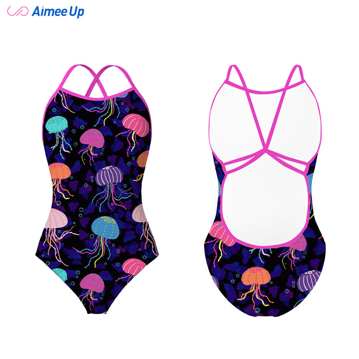 Children's training swimsuit-Colorful jellyfish