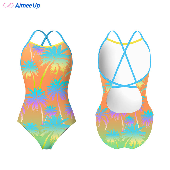 Children's training swimsuit-Coconut tree - 02