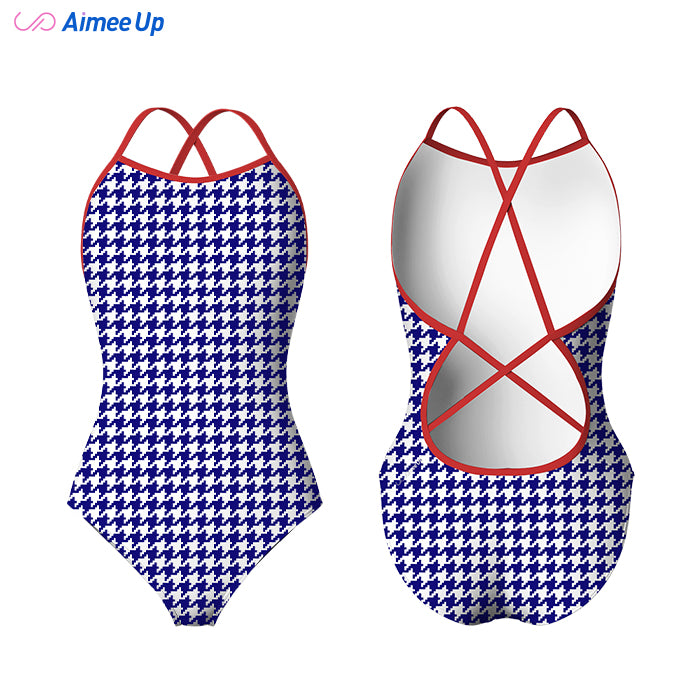 Children's training swimsuit-Houndstooth