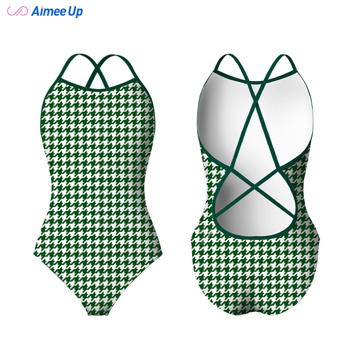 Children's training swimsuit-Houndstooth