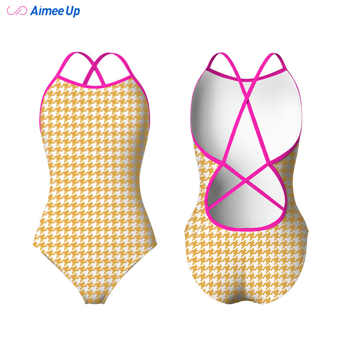 Children's training swimsuit-Houndstooth
