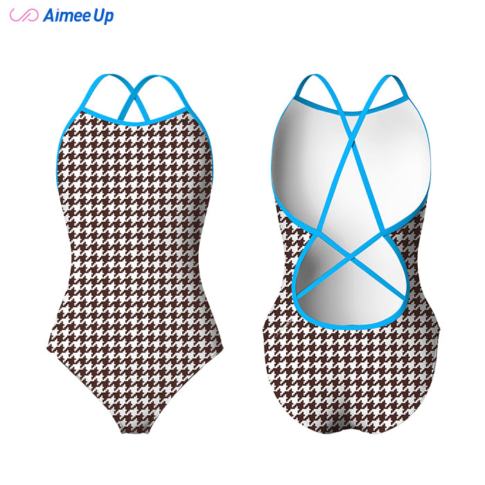 Children's training swimsuit-Houndstooth