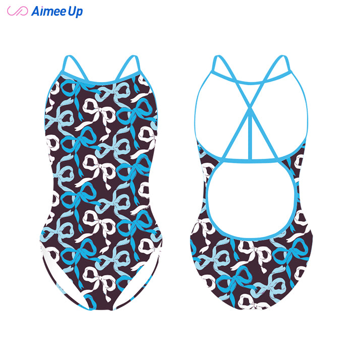 Children's training swimsuit-Bow swimsuit