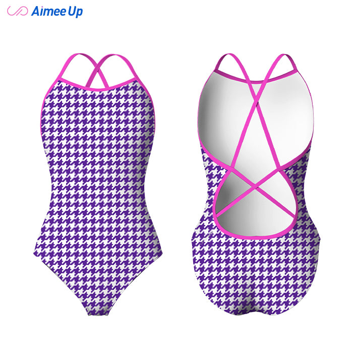 Children's training swimsuit-Houndstooth