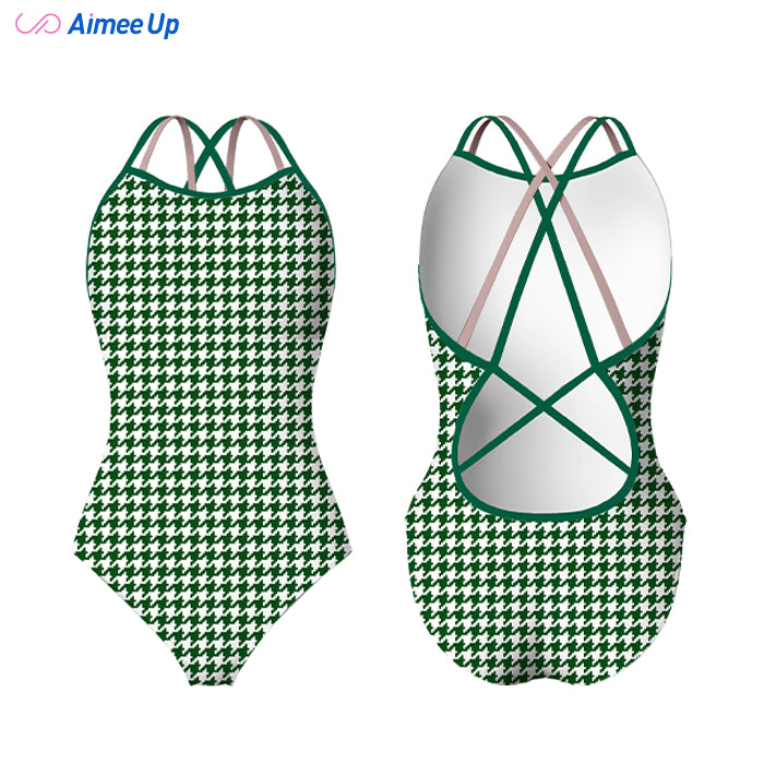Children's training swimsuit-Houndstooth 2