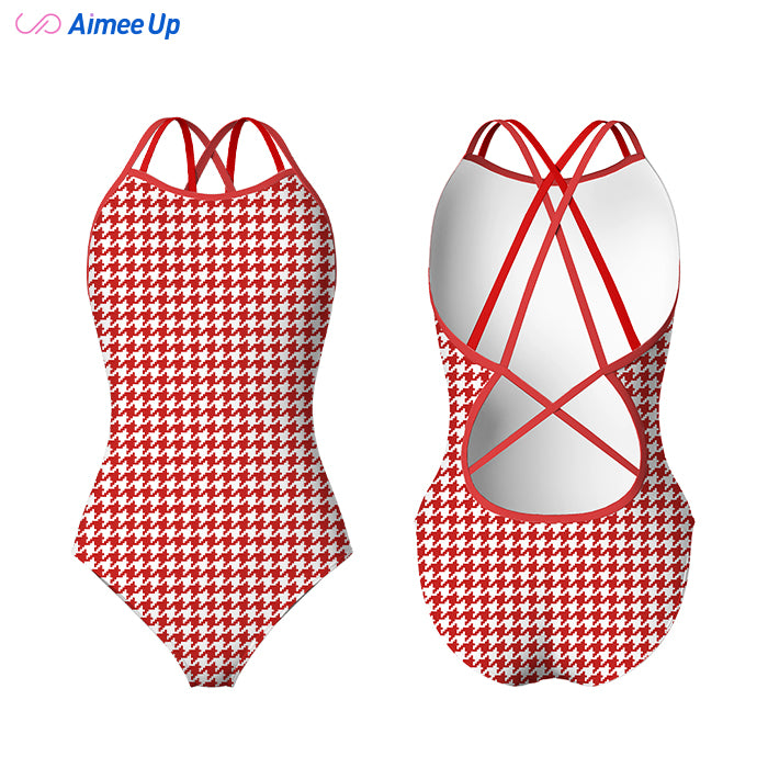Children's training swimsuit-Houndstooth 2
