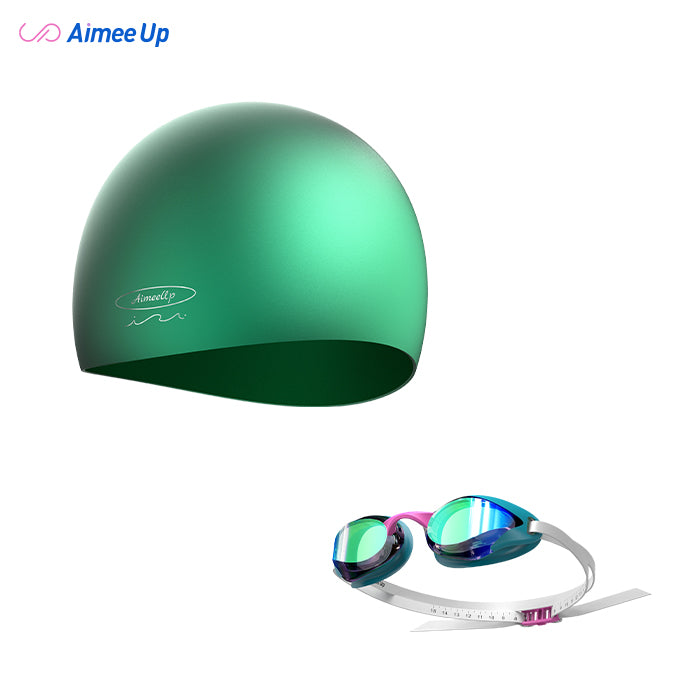 Steel helmet swimming cap