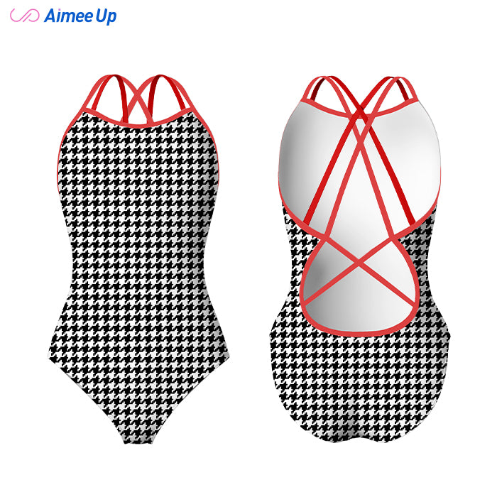 Children's training swimsuit-Houndstooth 2