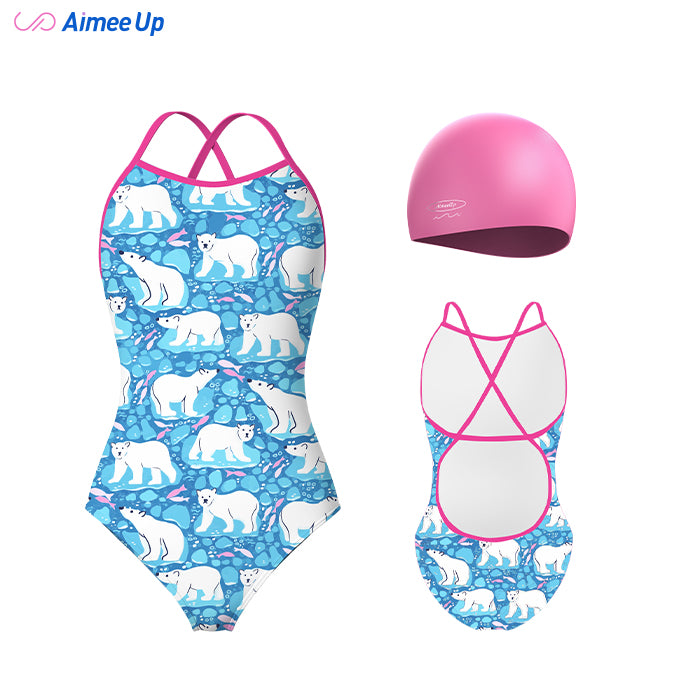 Children's training swimsuit-Polar Bear