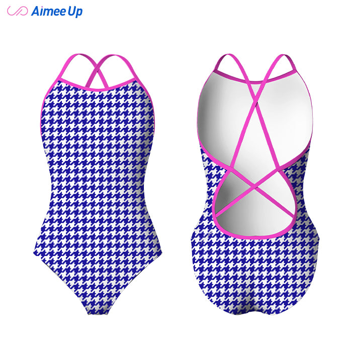 Children's training swimsuit-Houndstooth