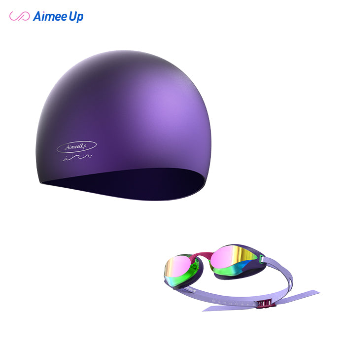 Steel helmet swimming cap