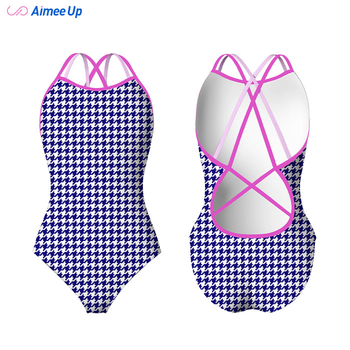 Children's training swimsuit-Houndstooth 2