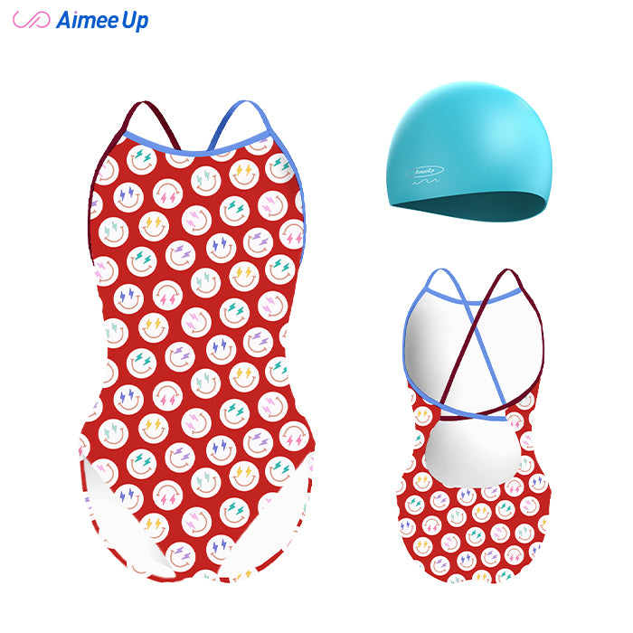 Children's training swimsuit-SMILING FACE-1