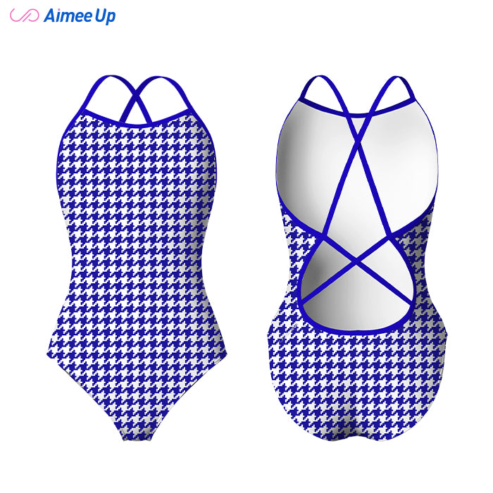 Children's training swimsuit-Houndstooth