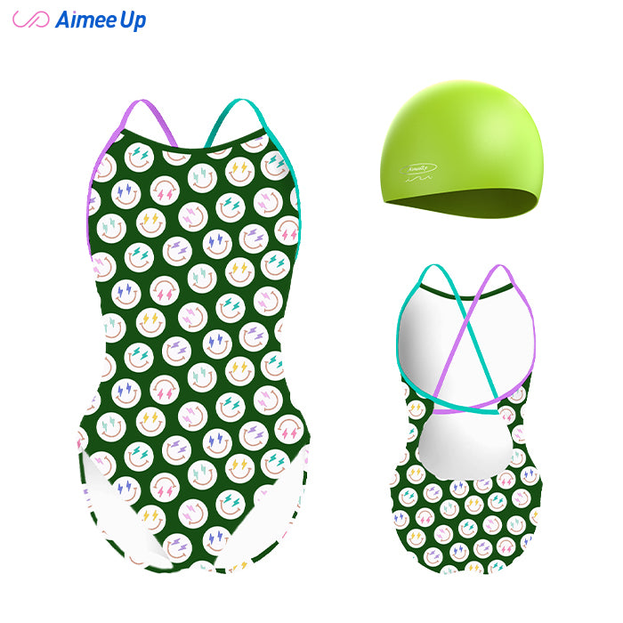 Children's training swimsuit-SMILING FACE-1