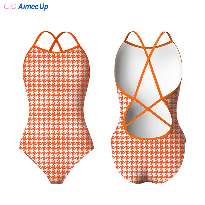 Children's training swimsuit-Houndstooth