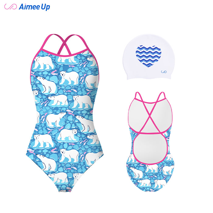 Children's training swimsuit-Polar Bear