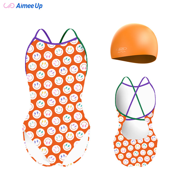 Children's training swimsuit-SMILING FACE-1