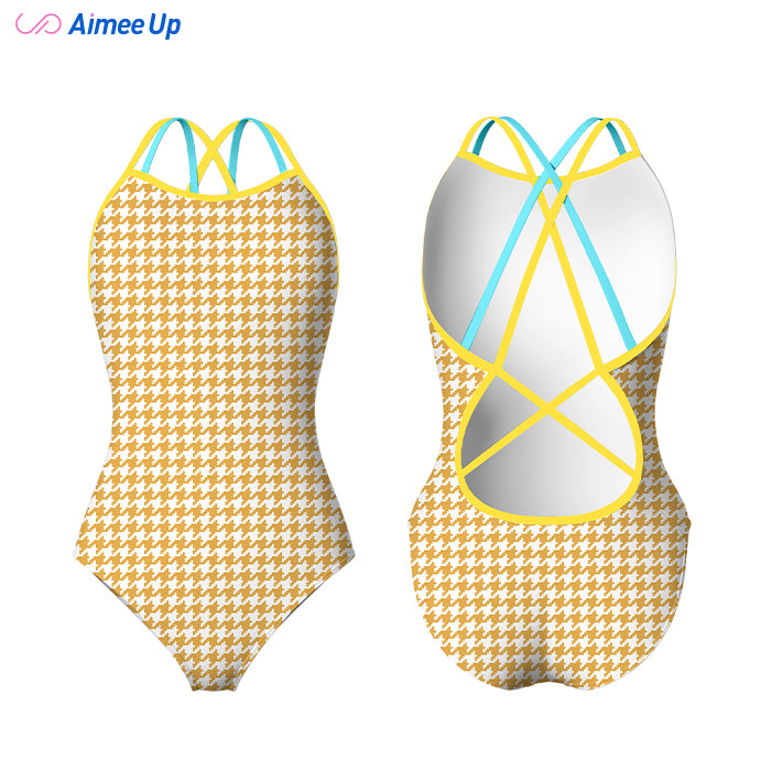 Children's training swimsuit-Houndstooth 2